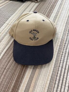 Old Marsh Golf Club Two-Tone Baseball Cap - Khaki & Navy